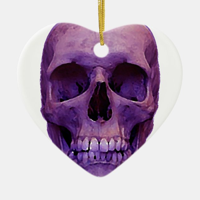 Skull Ceramic Ornament (Front)