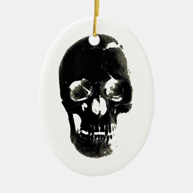 Skull Ceramic Ornament (Front)