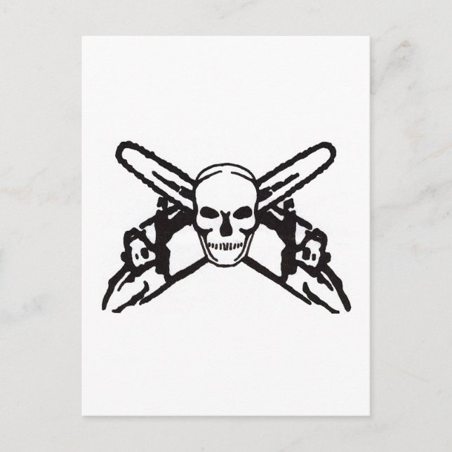 Skull & Chainsaws Postcard (Front)
