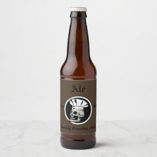 Skull Chef - Ale Beer Bottle Label