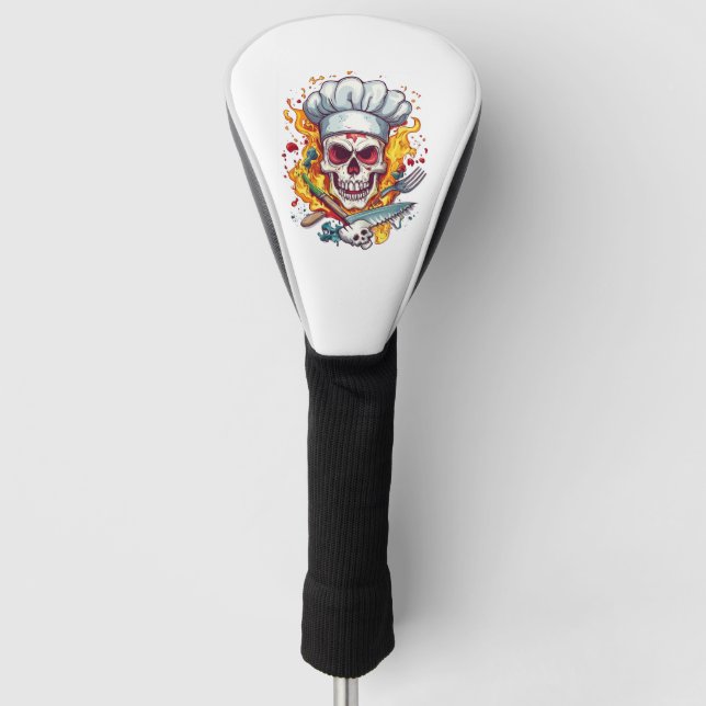 Skull Chef Kitchen Master Golf Head Cover (Front)