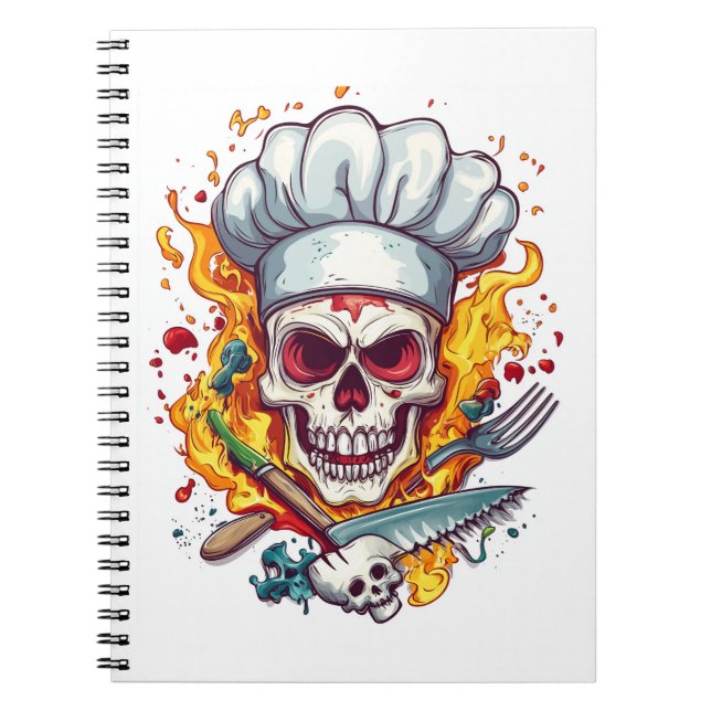 Skull Chef Kitchen Master Notebook (Front)
