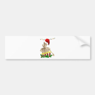 skull christmas bumper sticker