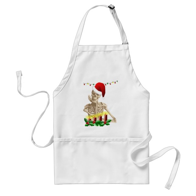 skull christmas standard apron (Front)