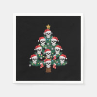 Skull Christmas Tree Pajama Cool Skeleton Santa 