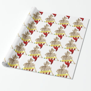 skull christmas wrapping paper