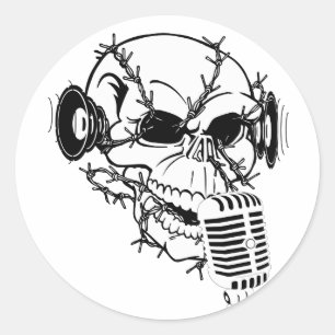 Skull Classic Round Sticker