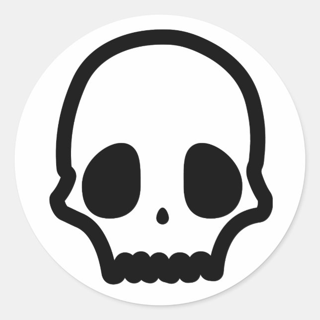 Skull Classic Round Sticker (Front)