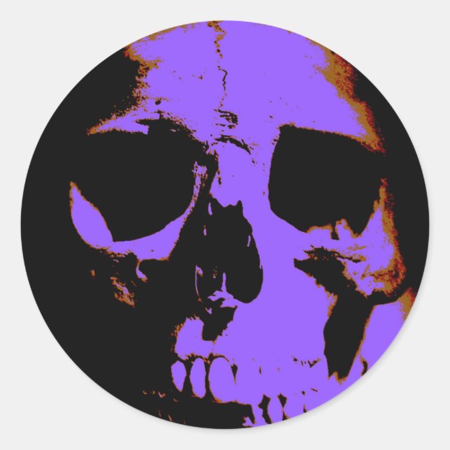 Skull Classic Round Sticker (Front)
