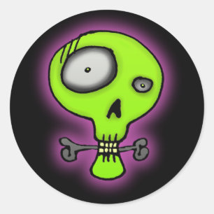 Skull Classic Round Sticker
