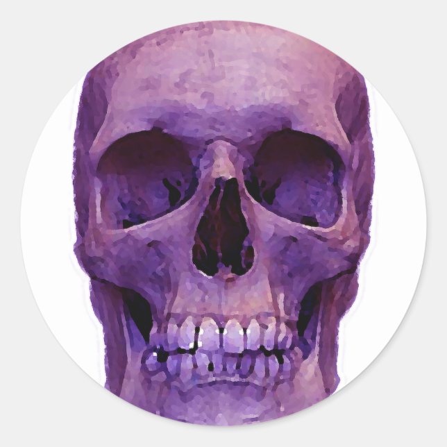 Skull Classic Round Sticker (Front)