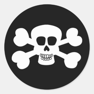 Skull Classic Round Sticker