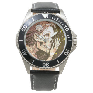Skull clock watch
