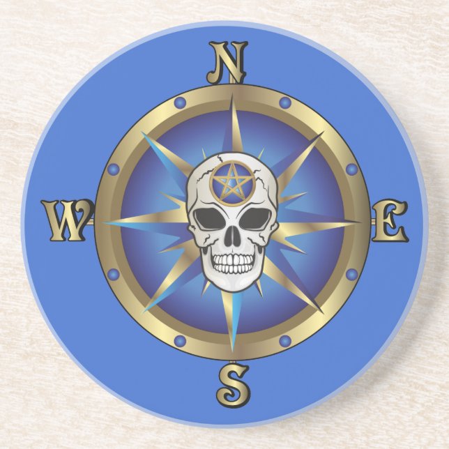 Skull Compass Coaster (Front)