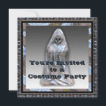 Skull Costume Halloween Party Invitation<br><div class="desc">Invite your friends with spooky style. Here is a cool formal invitation that you can use for your next "must wear a costume" Halloween Party or charitable event.  Personalize with your own information.</div>
