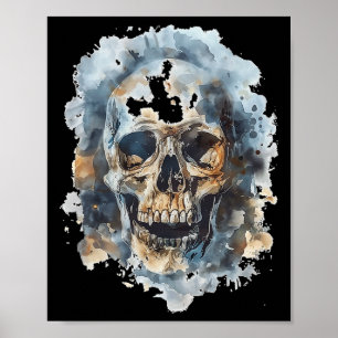 Skull Costume Halloween Spooky Art Skull Poster