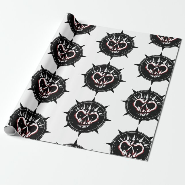 Skull Creep Wrapping Paper (Unrolled)
