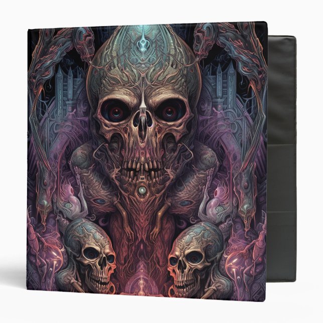 Skull Creepy Surreal Horror Art  Binder (Front/Inside)