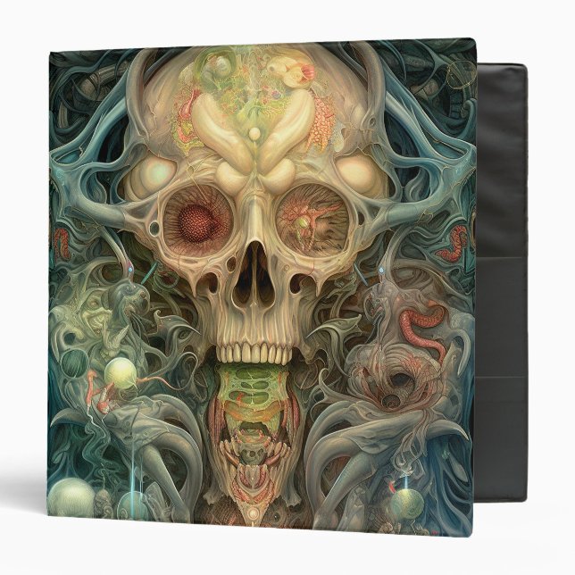 Skull Creepy Surreal Horror Art  Binder (Front/Inside)