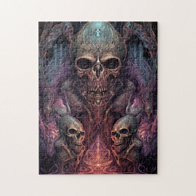 Skull Creepy Surreal Horror Art  Jigsaw Puzzle (Vertical)