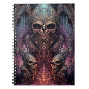 Skull Creepy Surreal Horror Art Notebook