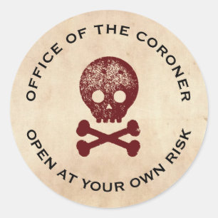 Skull & Cross Bone Halloween Label