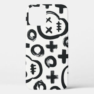 Skull Cross Circle: Seamless Decoration. iPhone 12 Case