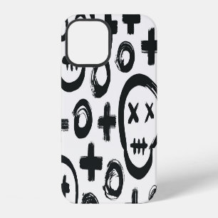 Skull Cross Circle: Seamless Decoration. iPhone 12 Case