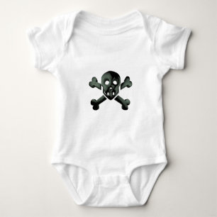 skull crossbones baby bodysuit