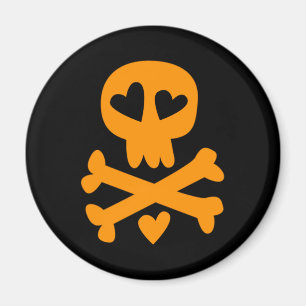Skull crossbones Halloween Magnet
