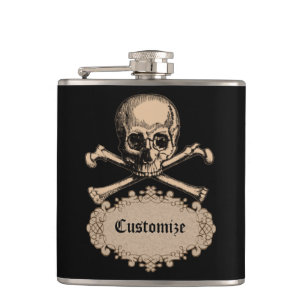 Skull & Crossbones Hip Flask
