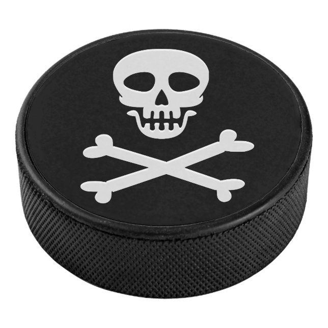 Skull & Crossbones Hockey Puck (3/4)