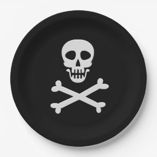Skull & Crossbones Paper Plate
