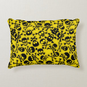 Skull & Crossbones Pattern Accent Pillow