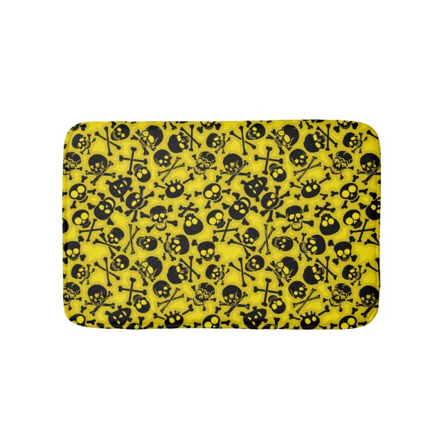 Skull & Crossbones Pattern Bath Mat (Front)