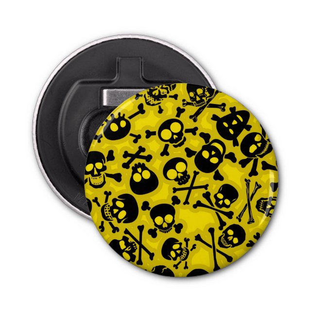 Skull & Crossbones Pattern Bottle Opener (Front)