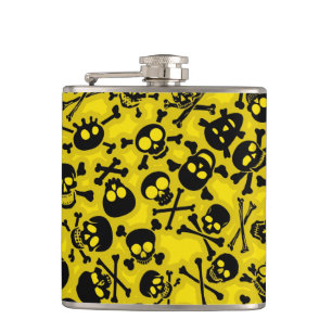 Skull & Crossbones Pattern Hip Flask
