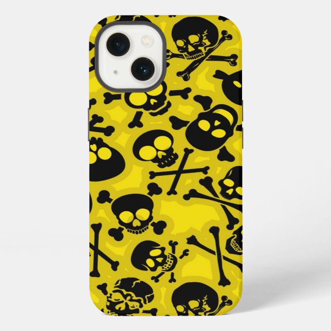 Skull & Crossbones Pattern iPhone Case (Back)