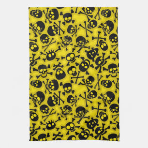 Skull & Crossbones Pattern Kitchen Towel