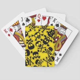 Skull & Crossbones Pattern Playing Cards