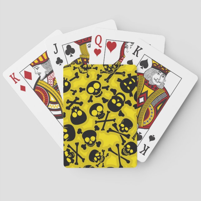 Skull & Crossbones Pattern Playing Cards (Back)