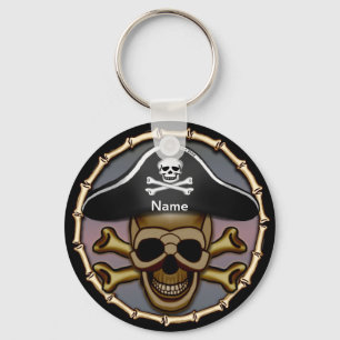 Skull Crossbones Pirate  Keychain