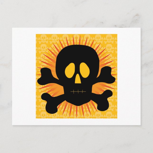 Skull Crossbones Silhouette Postcard (Front)
