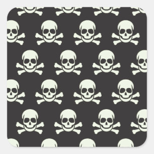 Skull & Crossbones Square Sticker