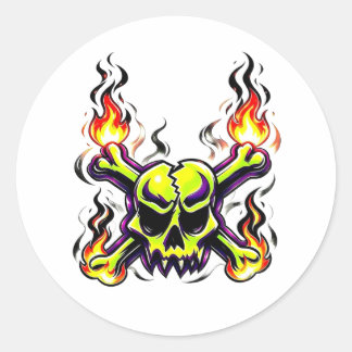 Skull & Crossbones Sticker - toxic lowbrow art