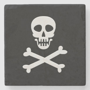 Skull & Crossbones Stone Coaster