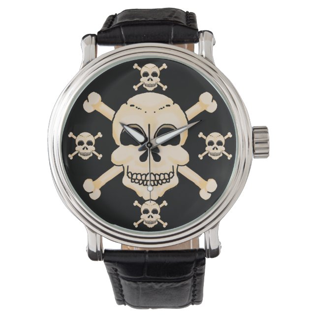 Skull & Crossbones Wrist Watch (Front)