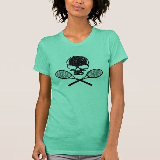 Skull & Crossed Racquets Tennis Ladies Tank Top