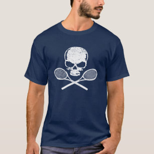 Skull & Crossed Racquets Tennis T-shirt