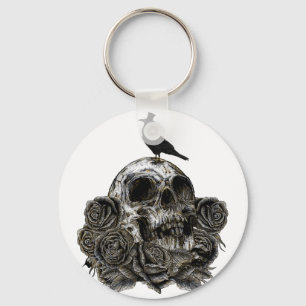 Skull & Crow Keychain